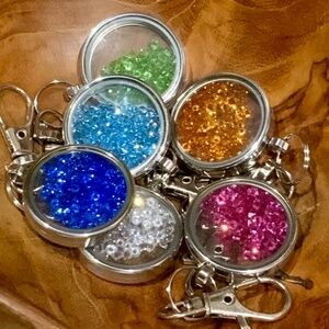 Floating Locket Genuine Swarovski Crystals Various Birthstone Colors